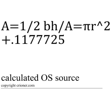 198 a=1/2 bh/a=pi r ^2+.1177725 .1177725 is versab…