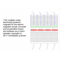 1102 multiple coiled electrically powered magnets …