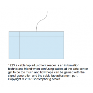 1223 a cable tap adjustment reader is an informati…