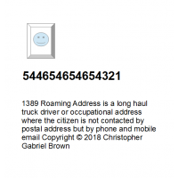 1389 roaming address is a long haul truck driver o…