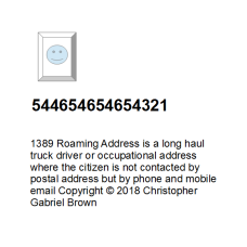 1389 roaming address is a long haul truck driver o…