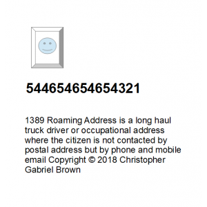 1389 roaming address is a long haul truck driver o…