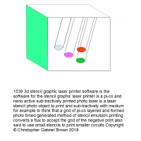 1539 three dimensional stencil graphic laser print…