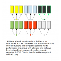 1693 many blank transistor chips that holds no ins…