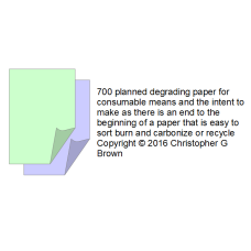 700 planned degrading paper for consumable means a…